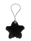 Fluffy Star Charm | Black