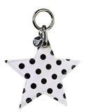 Polka Dot Star Charm | White and Black
