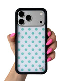 Polka Dot | White and Turquoise iPhone Case