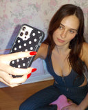 Polka Dot | Black and White iPhone Case