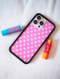 Polka Dot | Pink and White iPhone Case