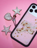 Rhinestone Heart Charm | White