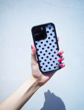 Polka Dot | White and Black iPhone Case