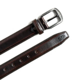 Eclipse Dark Brown Leather Belt