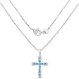 3.85 Carat Genuine Blue Topaz .925 Sterling Silver Pendant