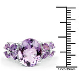 5.35 Carat Genuine Amethyst .925 Sterling Silver Ring