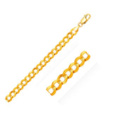 8.2mm 10k Yellow Gold Curb Chain