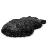 PupRug by Paw.com®  Faux Fur Orthopedic Dog Bed - Curve Midnight Black