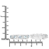 1.08 Carat Genuine Aquamarine and White Topaz .925 Sterling Silver Earrings