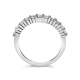 IGI Certified 1/2 Cttw Diamond 10K White Gold Prong Set Fluted Band Style Ring (I-J Color, I2-I3 Clarity) - Size 7