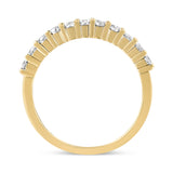 IGI Certified 1/2 Cttw Diamond 10K Yellow Gold Prong Set Fluted Band Style Wedding Ring (J-K Color, I1-I2 Clarity) - Size 7