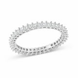 14K White Gold 1.0 Cttw Princess Diamond Eternity Band Ring