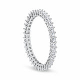 14K White Gold 1.0 Cttw Princess Diamond Eternity Band Ring