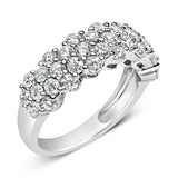 .925 Sterling Silver 2.0 cttw Lab Grown Diamond Scattered Band Ring (F-G Color, VS1-VS2 Clarity) - Ring Size 7