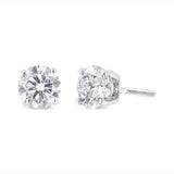14K White Gold 5/8 Cttw Lab Grown Diamond 4-Prong Classic Stud Earrings (F-G Color, VS2-SI1 Clarity)