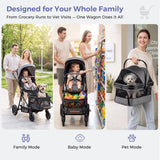 Momfann 3-in-1 Stroller Wagon for Kids & Pets