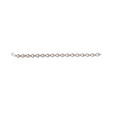 10K Rose Gold Plated Sterling Silver 1/4 Cttw Diamond Heart Link Bracelet