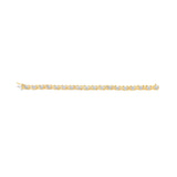 10K Yellow Gold Plated .925 Sterling Silver 1.0 Cttw Diamond Heart Link Bracelet