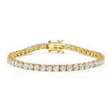 14K White Gold 2.00 Cttw Lab-Grown Round Diamond Four-Prong Tennis Bracelet