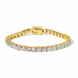 14K White Gold 2.00 Cttw Lab-Grown Round Diamond Four-Prong Tennis Bracelet