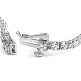 14K White Gold 5.0 Cttw Lab Grown Diamond Tennis Bracelet (F-G Color, VS1-VS2 Clarity) - 7.25" Inches