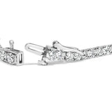 14K White Gold 6.00 Cttw Lab Grown Diamond Classic Tennis Bracelet  - 7.25"
