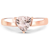 0.90 Carat Genuine Morganite .925 Sterling Silver Ring