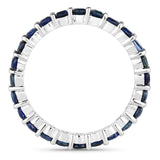 1.63 Carat Genuine Blue Sapphire 14K White Gold Ring