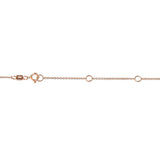 AGS Certified 10K Rose Gold 1/5 Cttw Bezel Set Round Diamond Solitaire 16-18" Adjustable Pendant Necklace (H-I Color, VS1-VS2 Clarity)