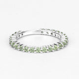 0.91 Carat Genuine Peridot .925 Sterling Silver Ring