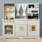 Tiny Land® Play Kitchen with Running Water - Iconic Aqua Kitchen in Cream