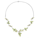 17.24 Carat Genuine Peridot .925 Sterling Silver Necklace