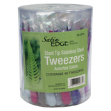 *Container Slant Tip Tweezers - 48pc