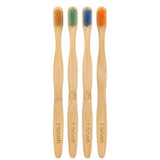 T-Brush Bamboo Toothbrush Medium Bristles Eco-Friendly 4 Pack