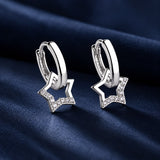 S925 Sterling Silver Plated Platinum CZ Earrings for Women