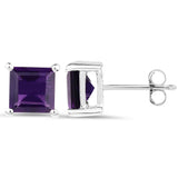 2.25 Carat Genuine Amethyst .925 Sterling Silver Earrings