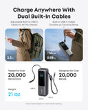 Anker Laptop Power Bank (25K, 165W, Built-In and Retractable Cables)
