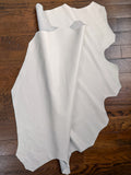 White Italian Nappa Lambskin – Chrome-Tanned, Semi-Aniline Finish, 0.8–0.9 mm (2 oz), ~7 - 10 Sq Ft