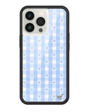 Gingham Hearts | Blue iPhone Case