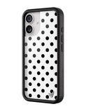 Polka Dot | White and Black iPhone Case