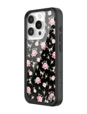 Black and Pink Floral iPhone Case