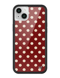 Polka Dot | Burgundy and Cream iPhone Case