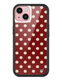 Polka Dot | Burgundy and Cream iPhone Case