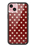 Polka Dot | Burgundy and Cream iPhone Case