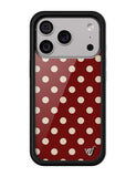 Polka Dot | Burgundy and Cream iPhone Case