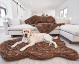 PupRug by Paw.com® Faux Fur Orthopedic Dog Bed - Curve Brown