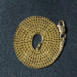14k Yellow Gold Ice Chain 1.3mm
