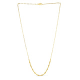 14k Yellow Gold Bead Paperclip Necklace