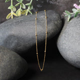 Bead Links Saturn Chain in 14k Yellow Gold (3.5mm)