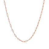 14K Rose Gold Fine Paperclip Chain (1.5mm)